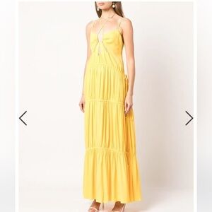 Lina tiered  pleated maxi dress